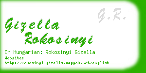 gizella rokosinyi business card